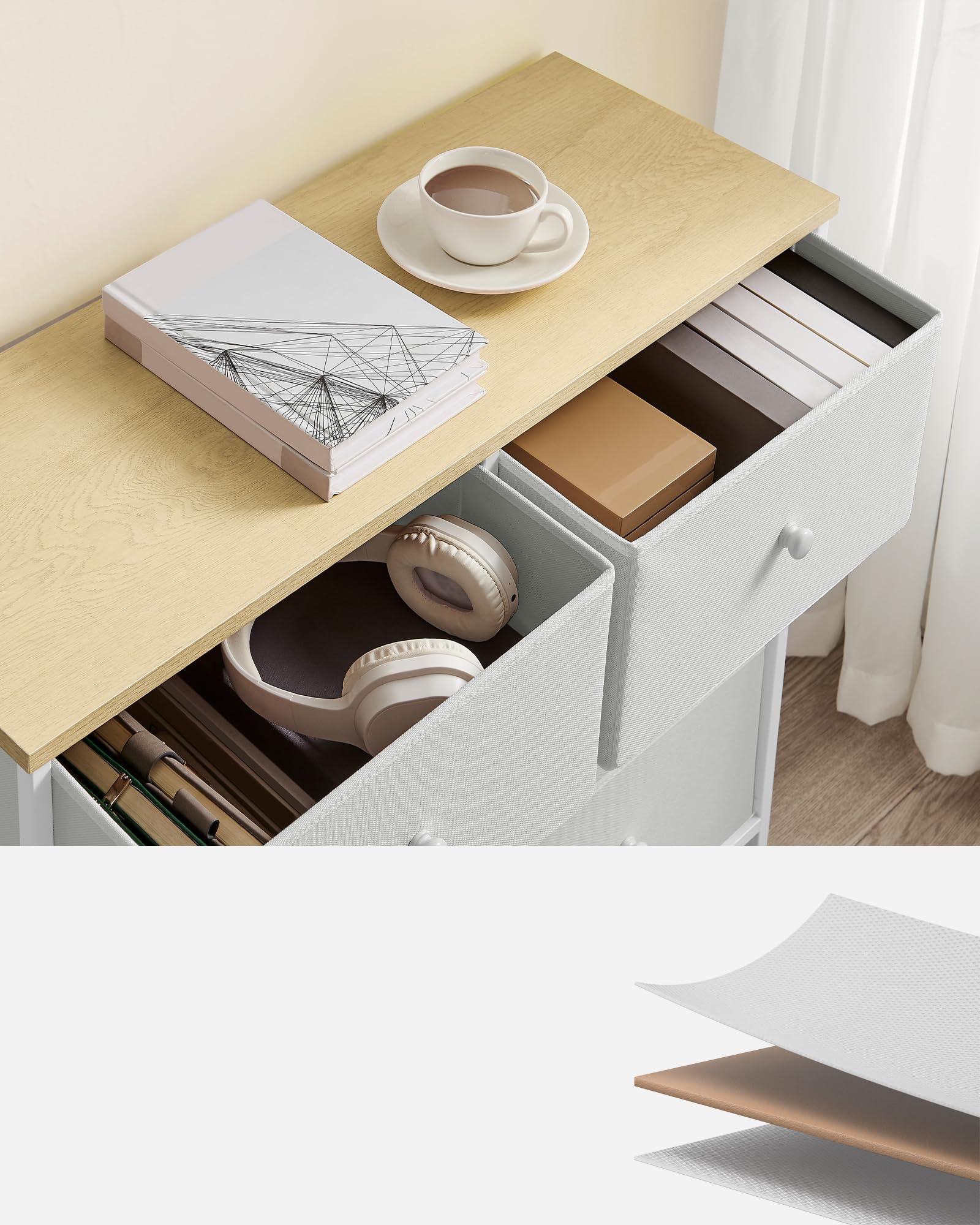 songmics-kommode-lts323w57-6-stoffschubladen-cremewei-eichenfarben image 6