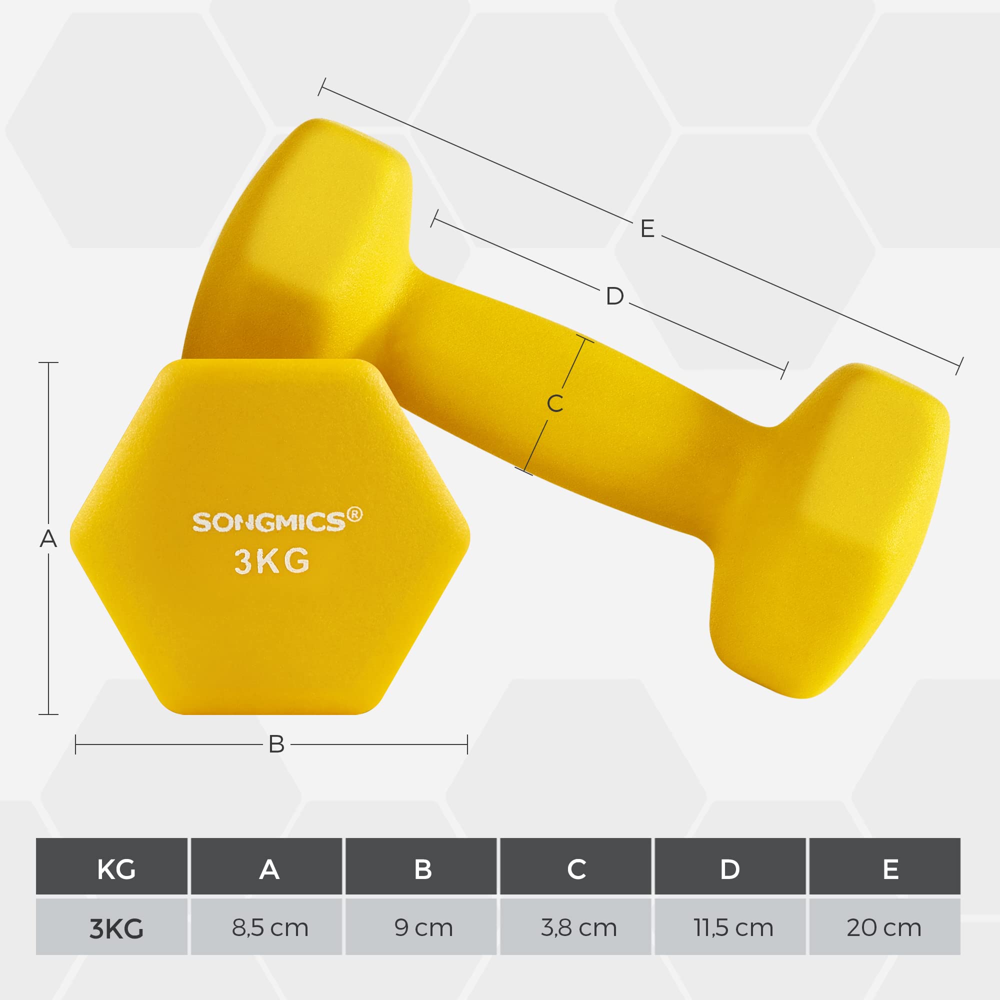 songmics-hanteln-2er-set-2-x-3-kg-neopren-gelb-syl066yl-kurzhanteln-rutschfest image 4