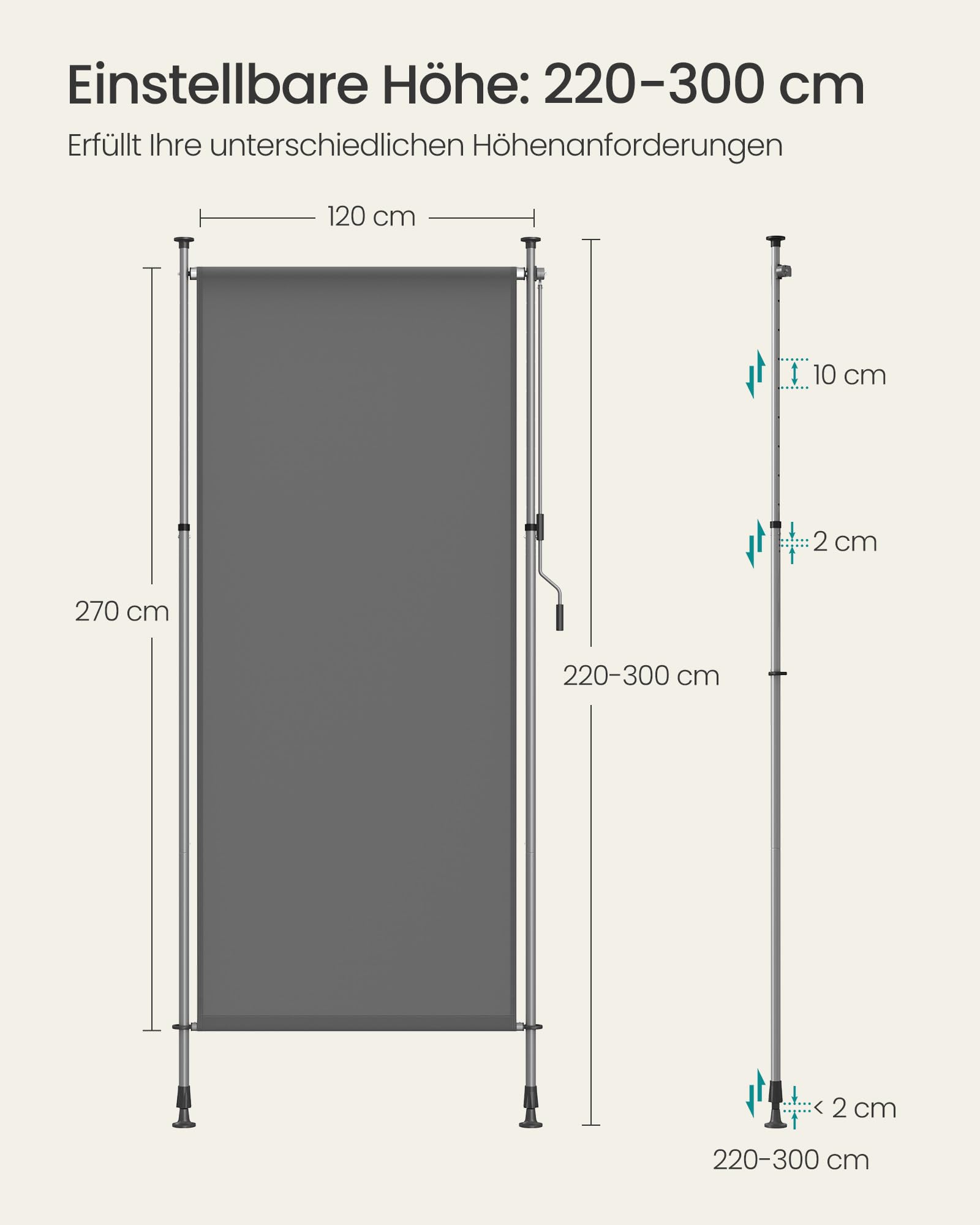 songmics-senkrechtmarkise-120-x-220-300-cm-sichtschutz-balkon image 6