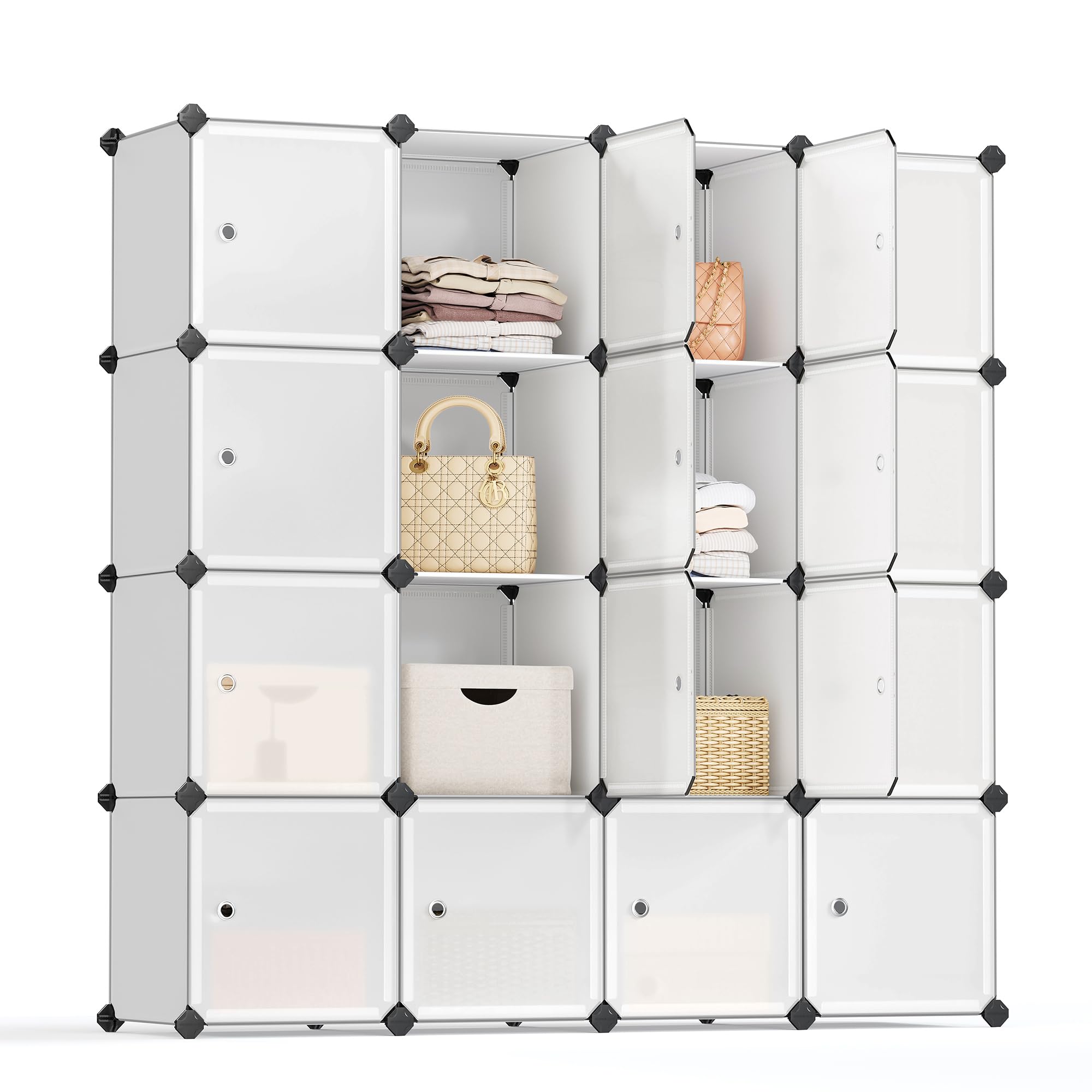 songmics-lpc44bs-steckregal-16-w-rfel-kleiderschrank-aus-kunststoff-mit-t-ren-we image 1