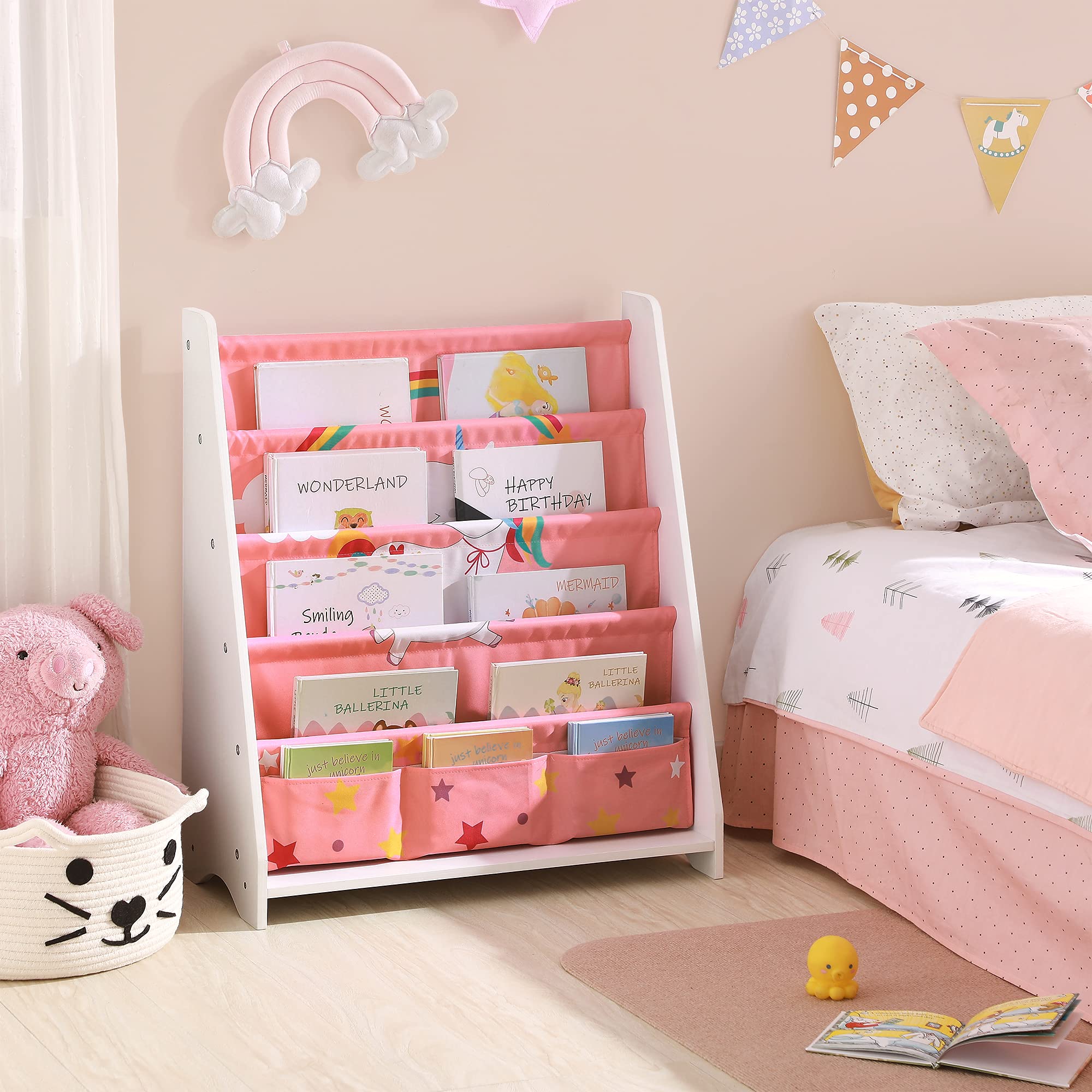 songmics-kinder-b-cherregal-5-ebenen-62-8-x-28-x-72-cm-wei-rosa image 2