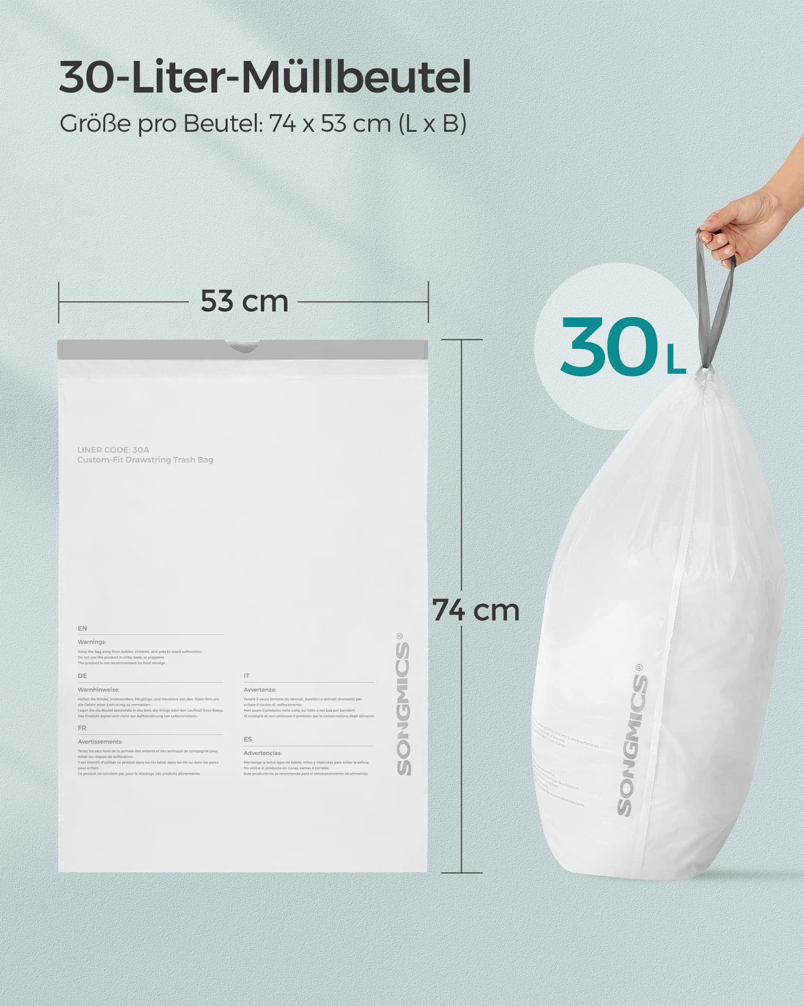 songmics-krb30a02-m-llbeutel-30l-mit-zugband-90-st-ck-wei-code-30a image 6