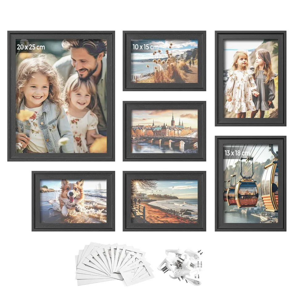 songmics-rpf047b01-bilderrahmen-7er-set-aschschwarz-glas image 1