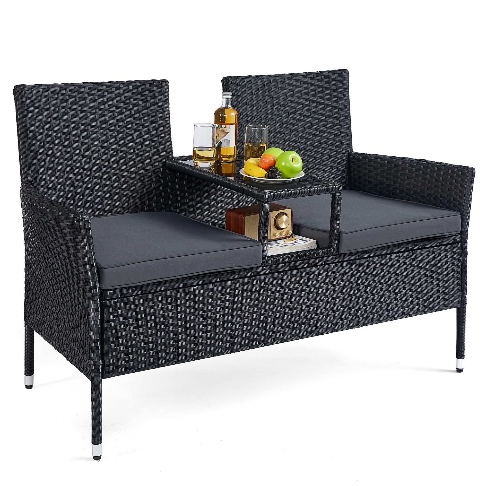 songmics-gartenbank-ggf022b01-2-in-1-balkonsofa-mit-tisch-aus-pe-polyrattan-schw image 1