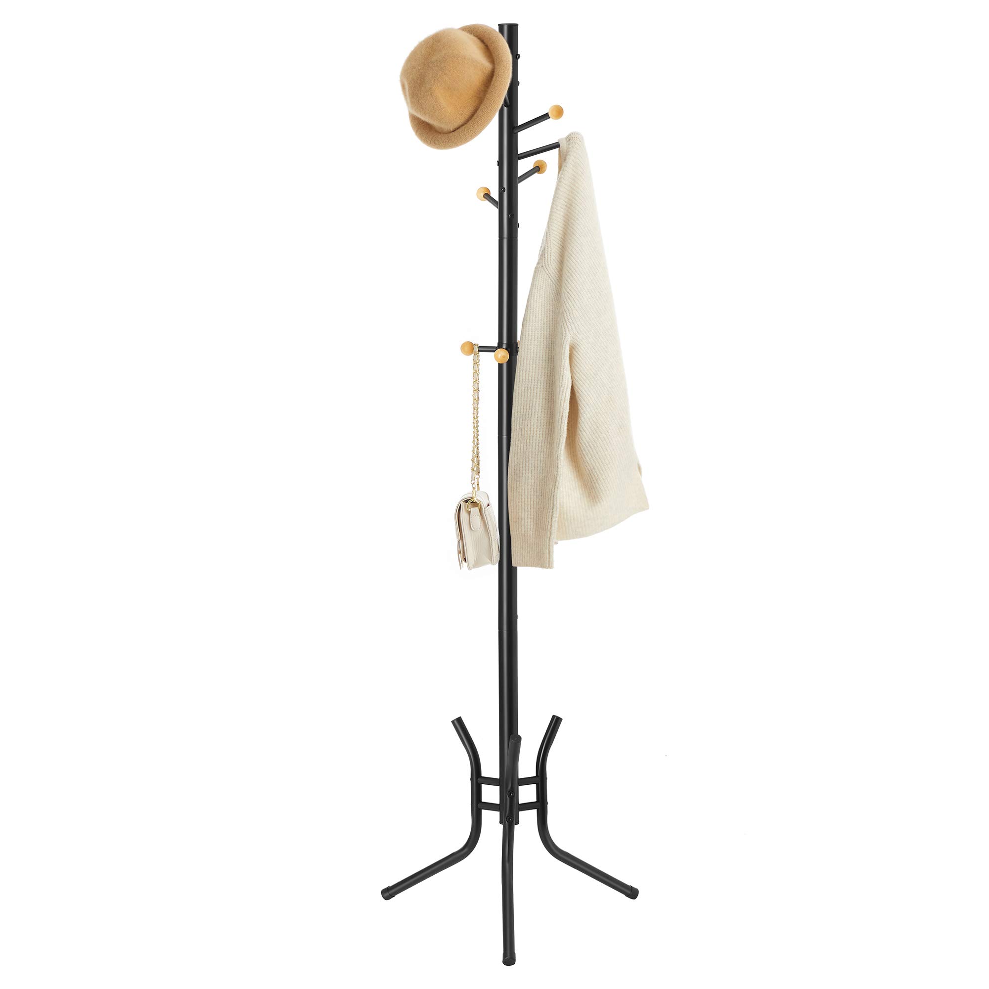 songmics-garderobenst-nder-11-kugelhaken-stahl-173-cm-schwarz-rcr028b01 image 8
