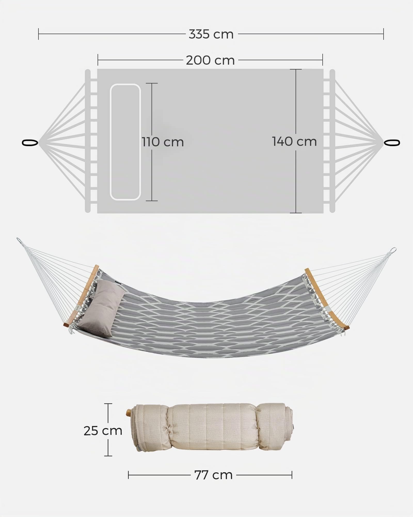 songmics-h-ngematte-gepolstert-200-x-140-cm-bis-225-kg-grau-beige-gdc034g02 image 2