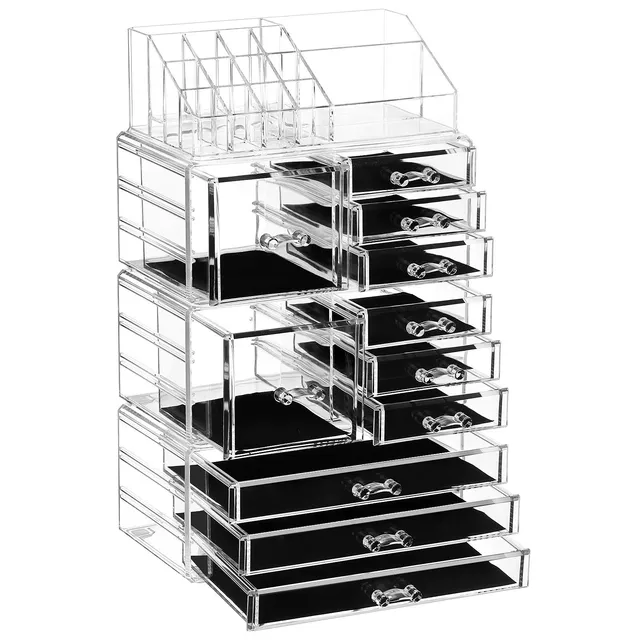 songmics-make-up-organizer-xxl-4in1-transparent-11-schubladen image 1