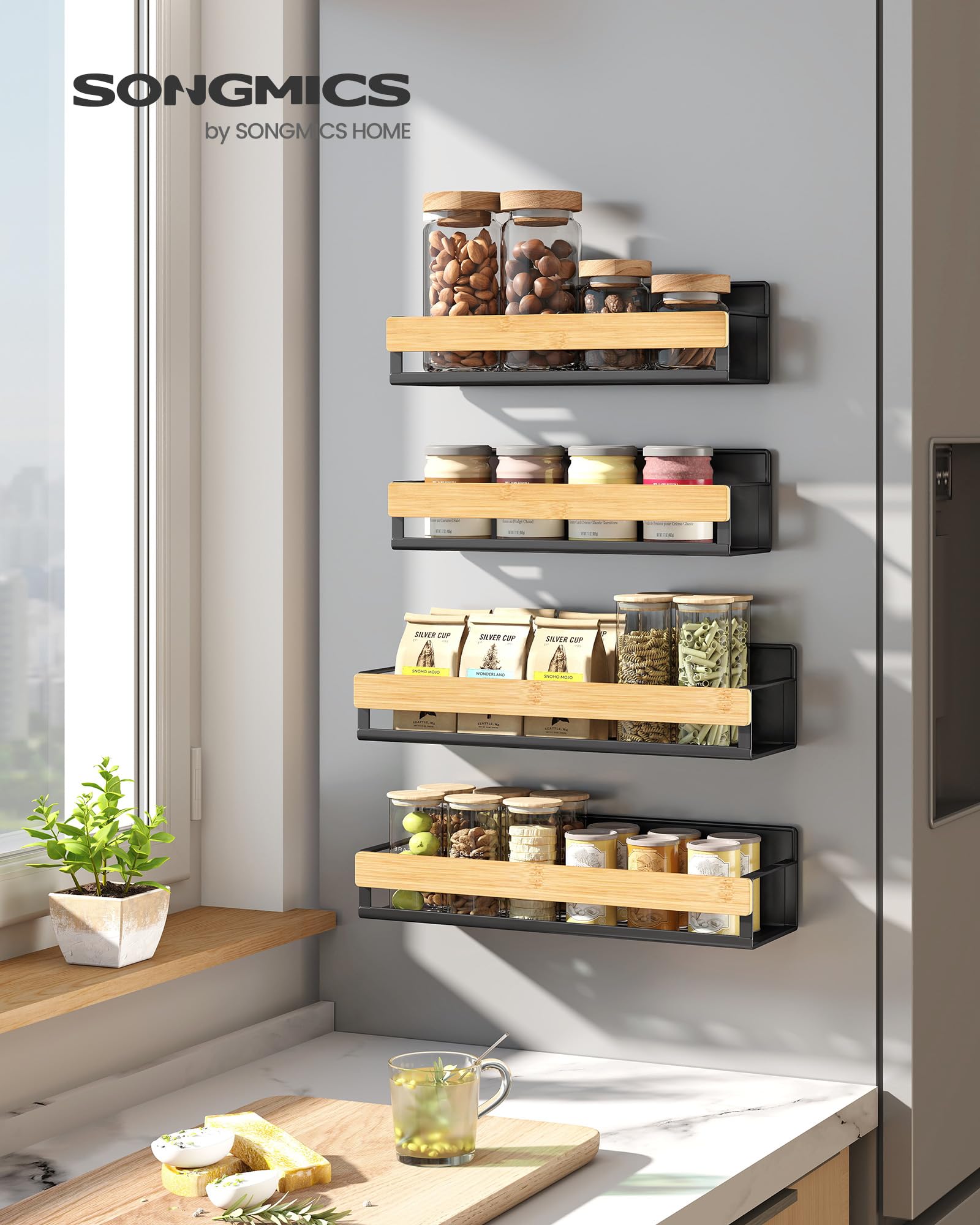 songmics-gew-rzregal-magnetisch-4er-set-kcs062bh01-tintenschwarz-naturbeige image 2