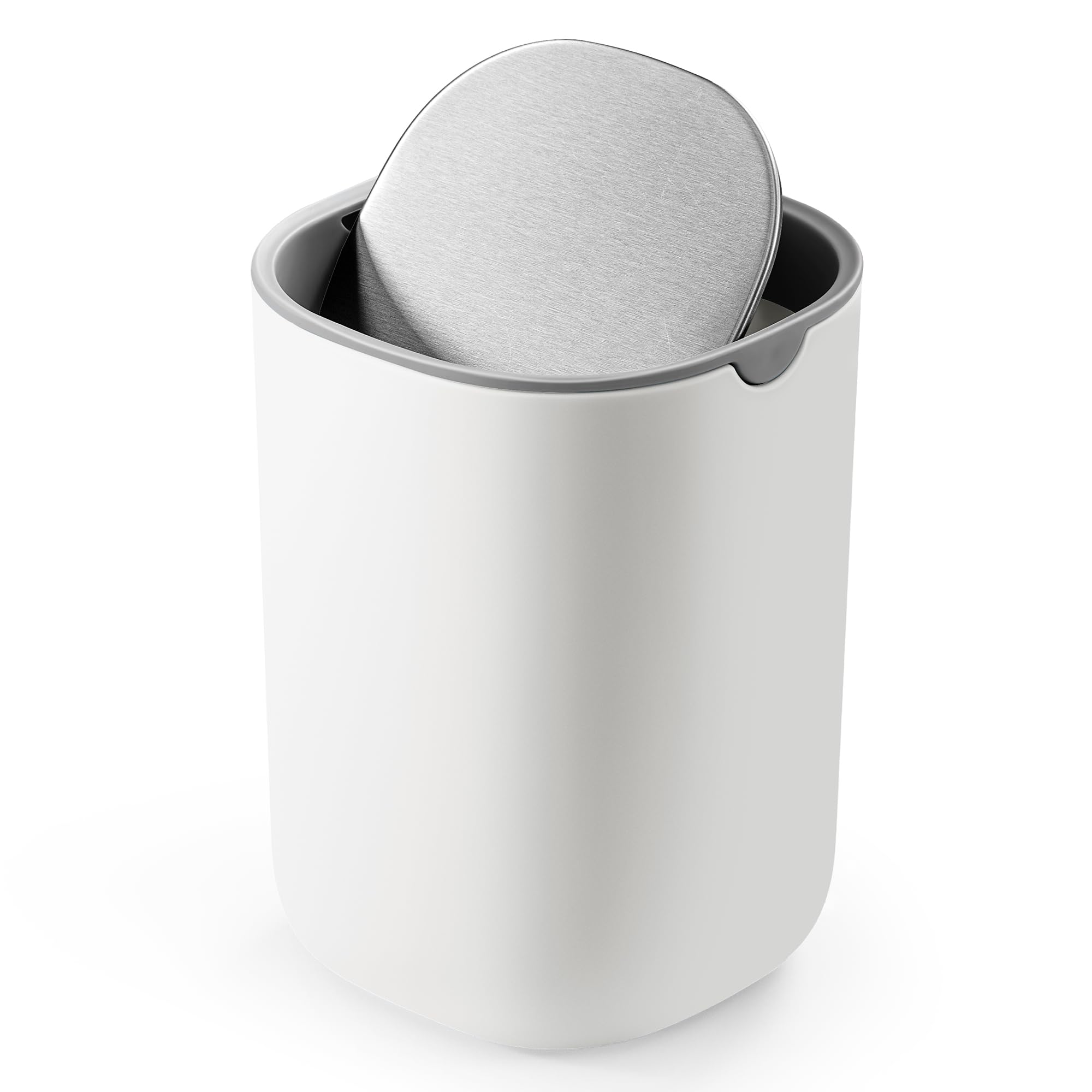 songmics-tischm-lleimer-1-5-l-mit-schwingdeckel-edelstahl image 1
