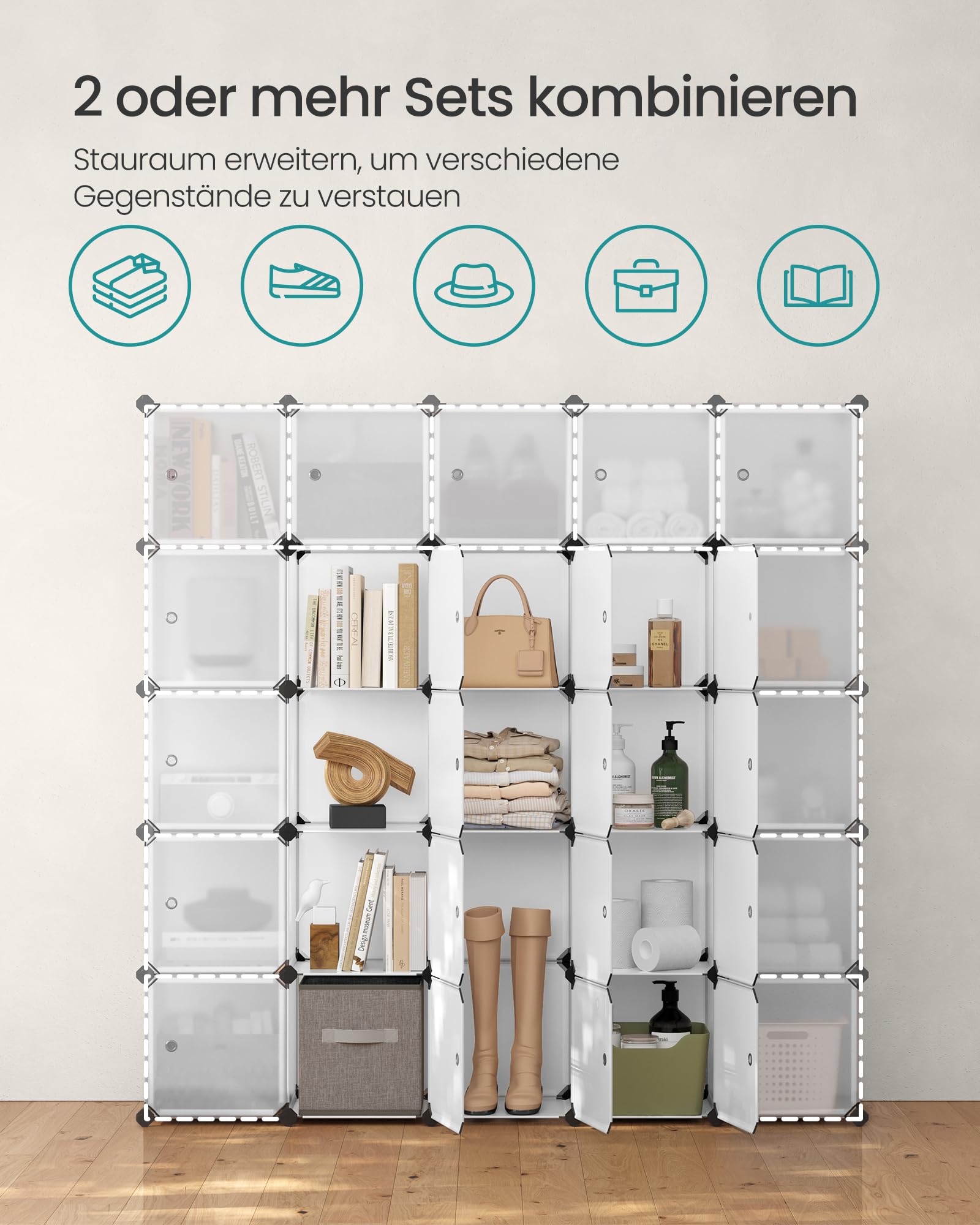 songmics-lpc44bs-steckregal-16-w-rfel-kleiderschrank-aus-kunststoff-mit-t-ren-we image 5