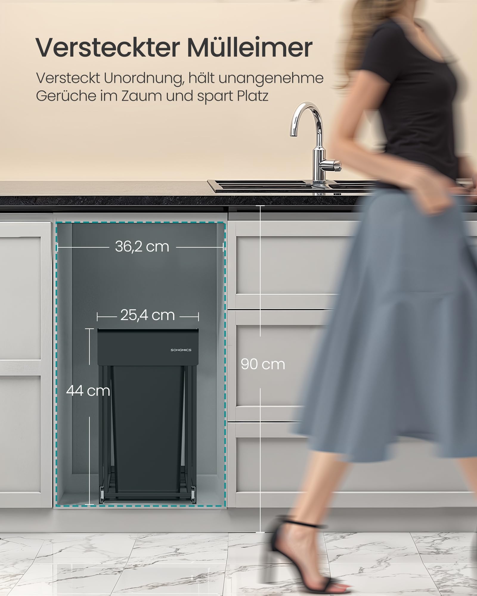 songmics-m-lleimer-k-che-ltb950b01-2x15-l-ausziehbar-f-r-unterschrank-tintenschw image 3