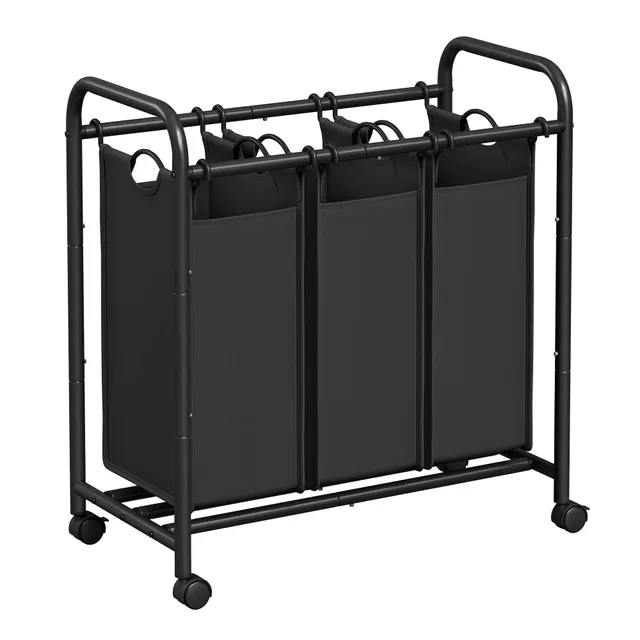 songmics-w-schekorb-lsf003b-w-schesortierer-3-f-cher-132-l-schwarz-mit-rollen image 1