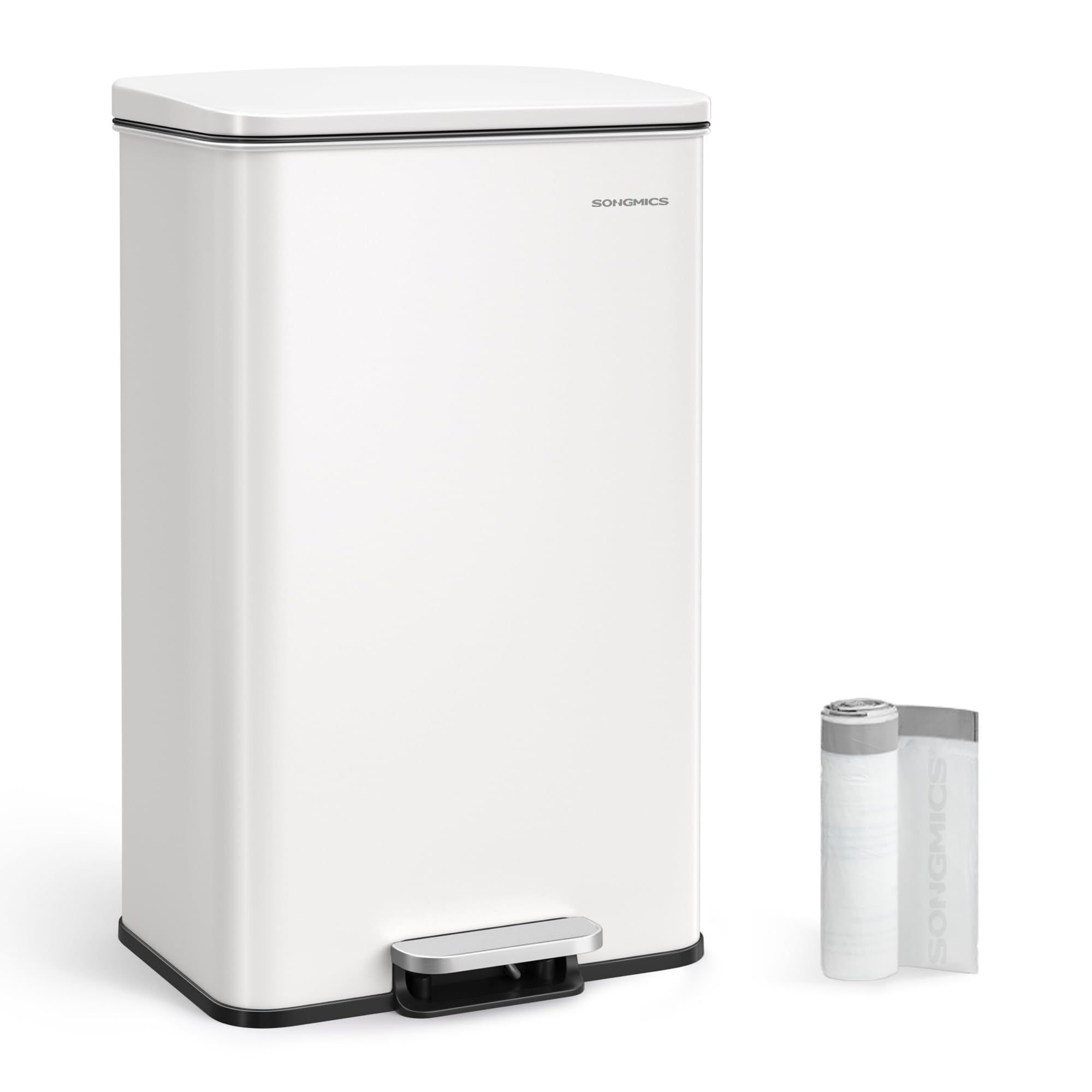 songmics-m-lleimer-k-che-ltb540w4002-40-liter-tretm-lleimer-stahl-wei image 1