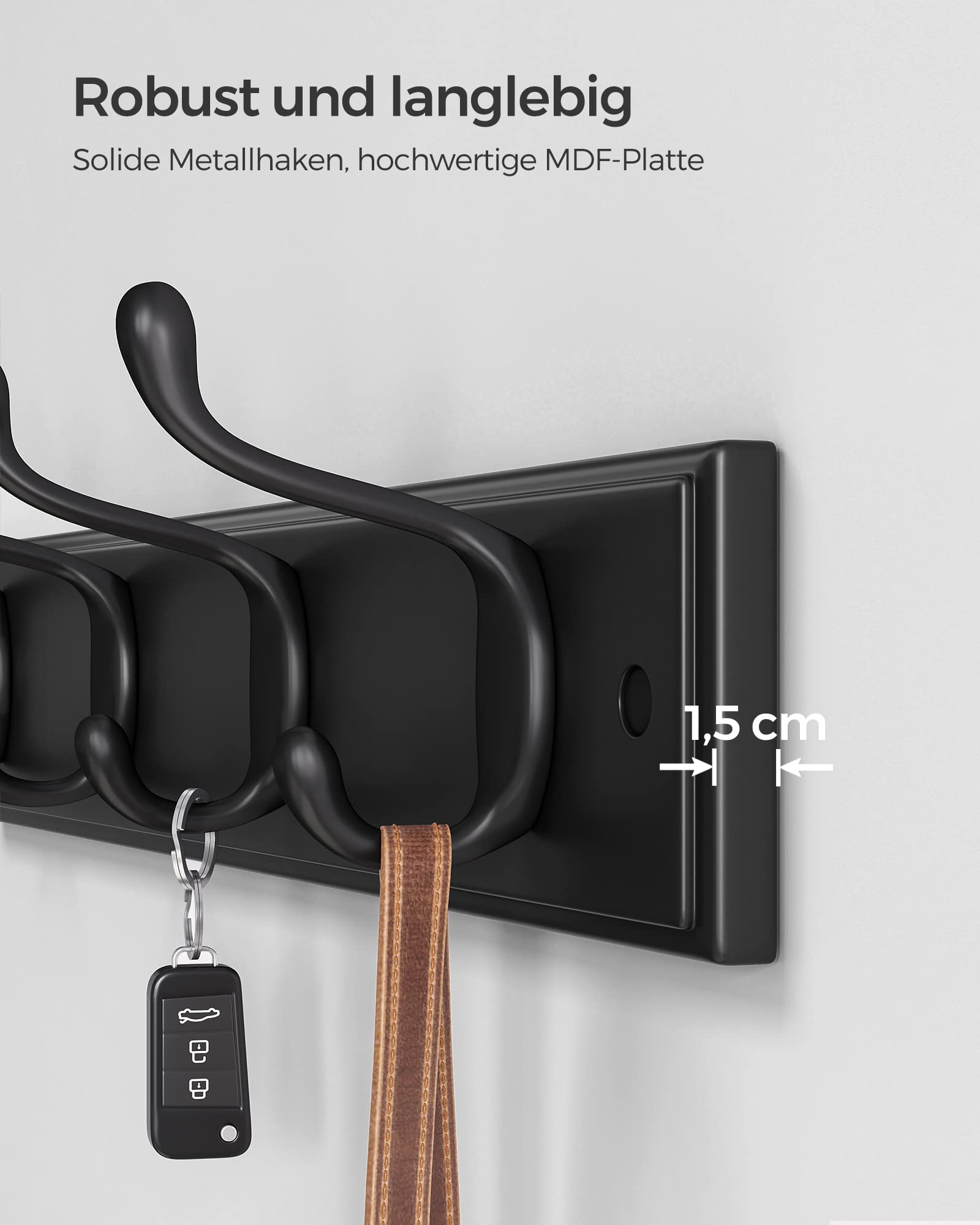 songmics-garderobenleiste-wand-4-doppelhaken-schwarz-lhr023b01 image 4
