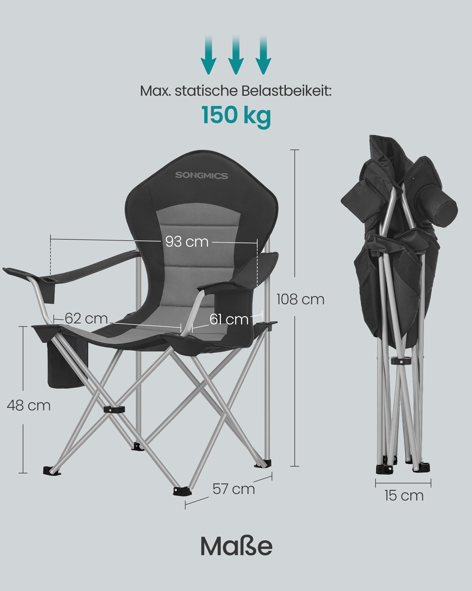songmics-campingstuhl-gcb005bh01-klappbar-schwarz-grau-mit-getr-nkehalter image 3