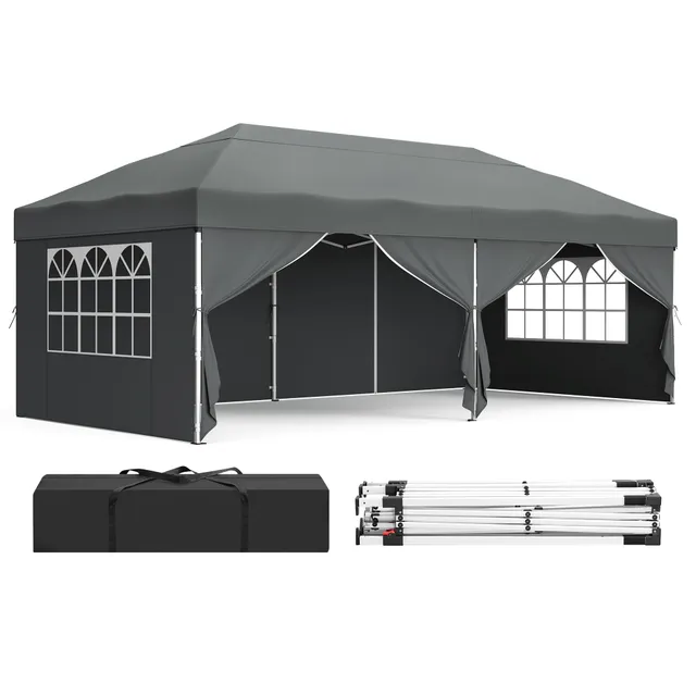 songmics-faltpavillon-3x6-m-gct204gz01-dunkelgrau-mit-seitenw-nden image 1