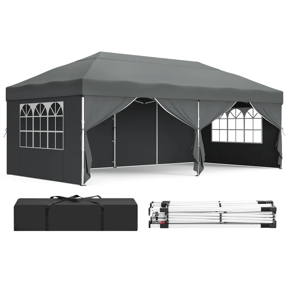 songmics-faltpavillon-3x6-m-gct204gz01-dunkelgrau-mit-seitenw-nden image 1