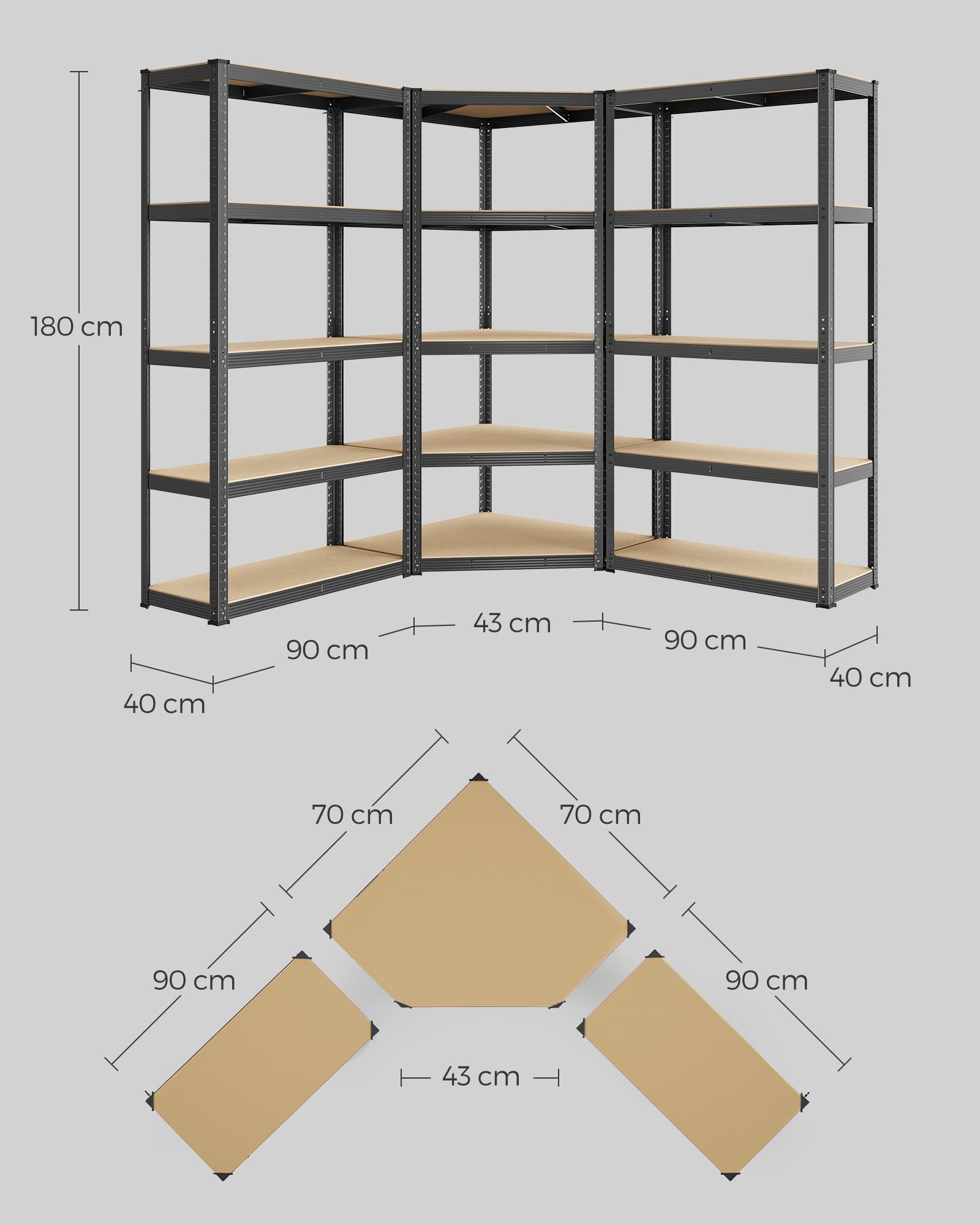 songmics-eckregal-set-glr070b03-5-ebenen-schwerlastregal-aus-metall-2625-kg-gesa image 3