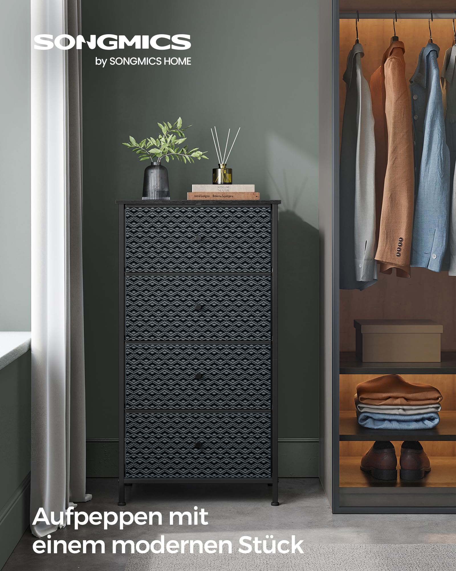 songmics-kommode-lts114b01-mit-4-stoffschubladen-99-cm-ebenholzschwarz-tintensch image 3