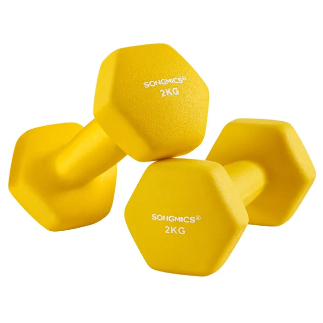 songmics-syl064yl-kurzhanteln-2er-set-2-x-2-kg-neopren-gelb image 1