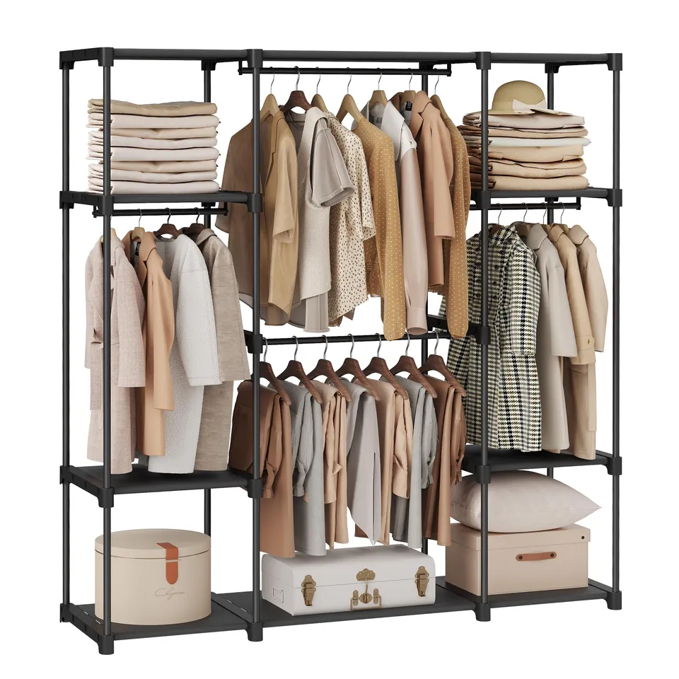 songmics-kleiderschrank-offen-ryg036b02-151-x-43-x-166-cm-schwarz image 1