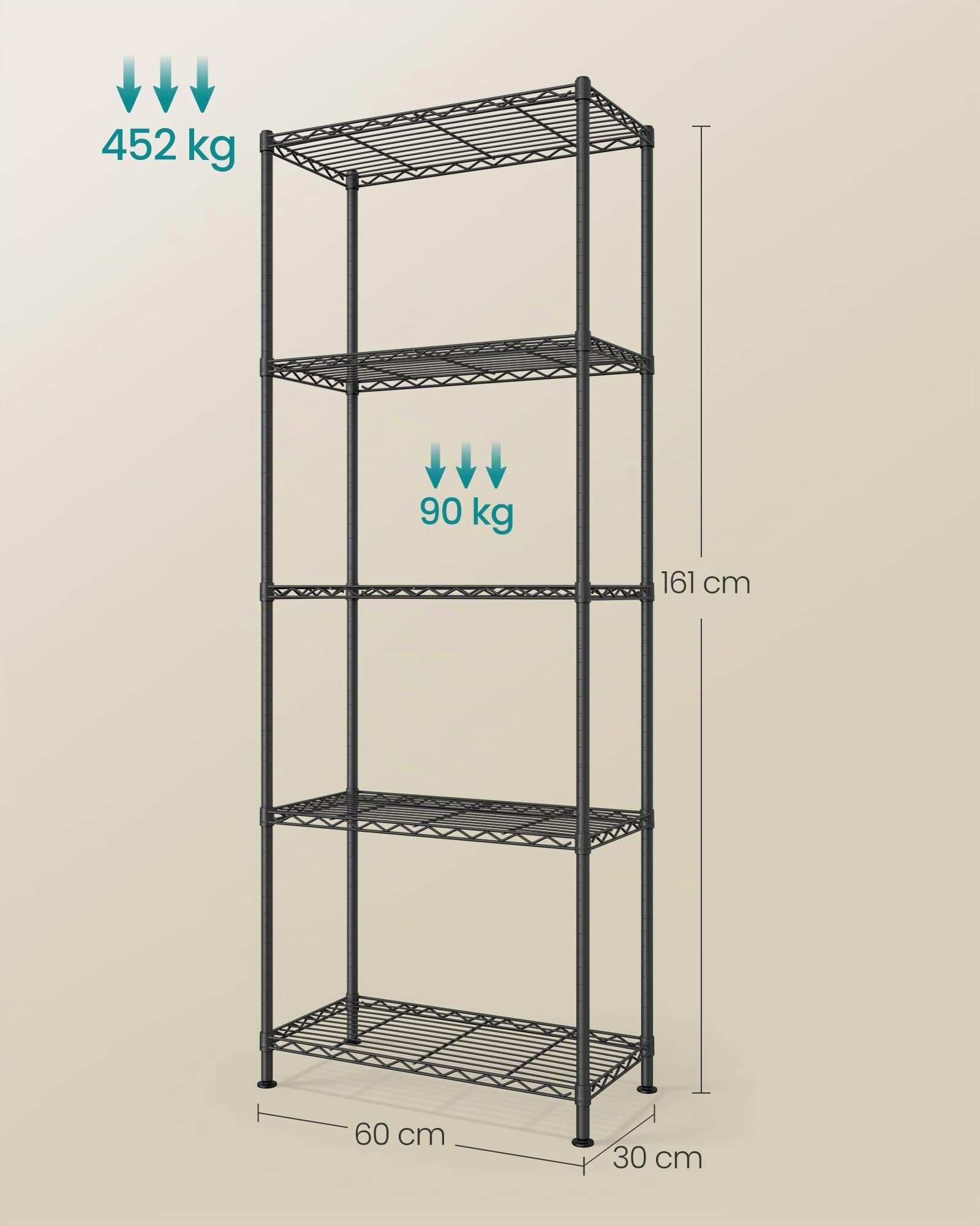 songmics-metallregal-5-ebenen-30-x-60-x-161-cm-tintenschwarz image 3