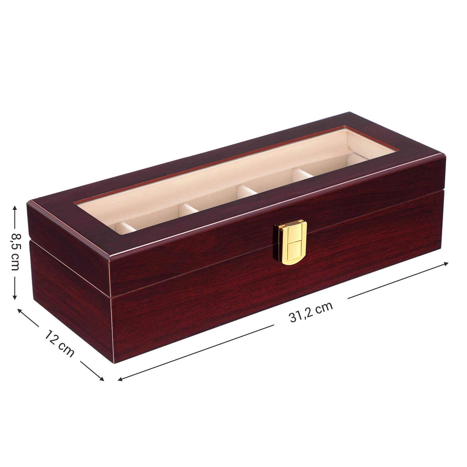 songmics-jow05rd-uhrenbox-holz-5-f-cher-mahagoni image 7