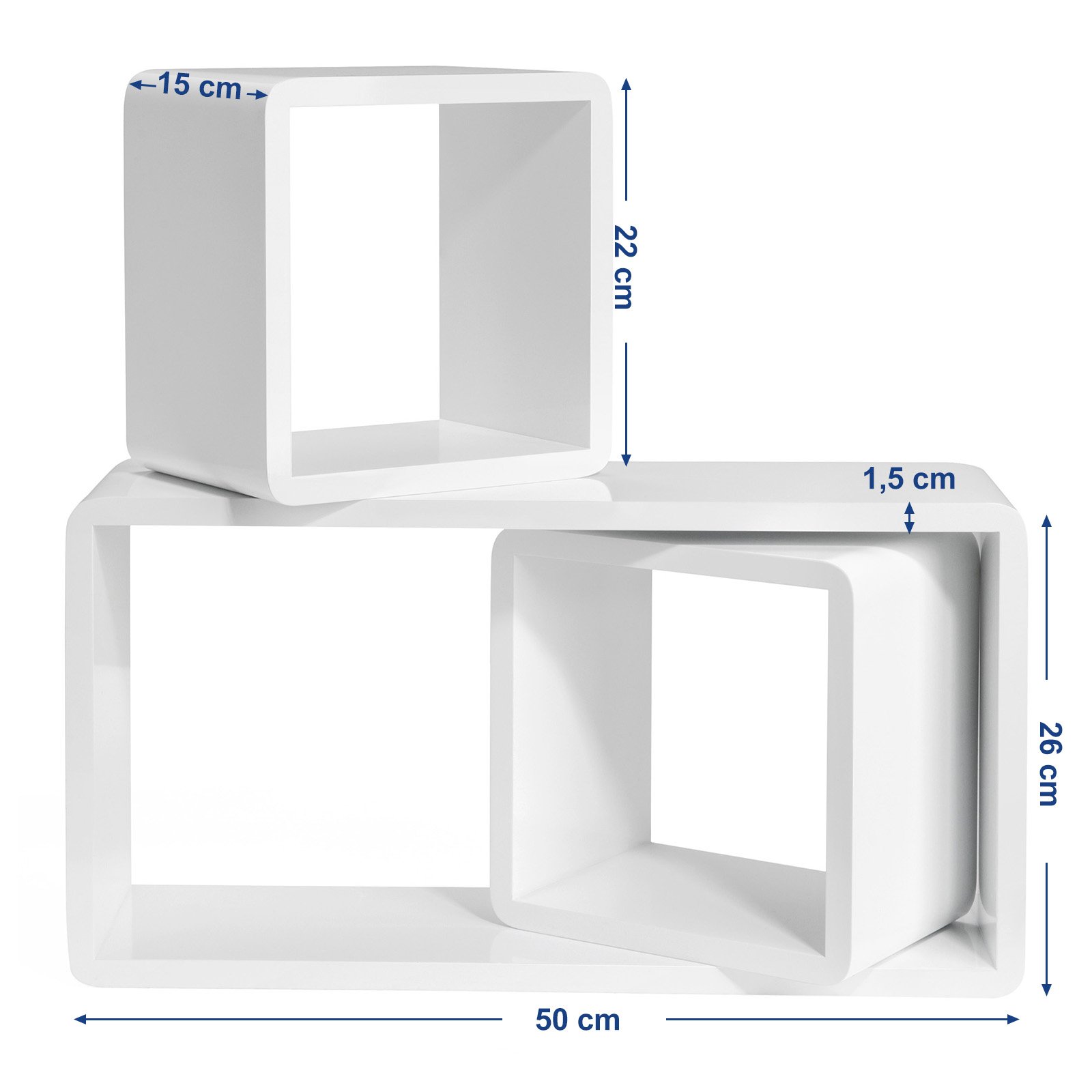 songmics-wandregale-lws50wt-3er-set-w-rfelregale-wei-50-22-22-cm image 2