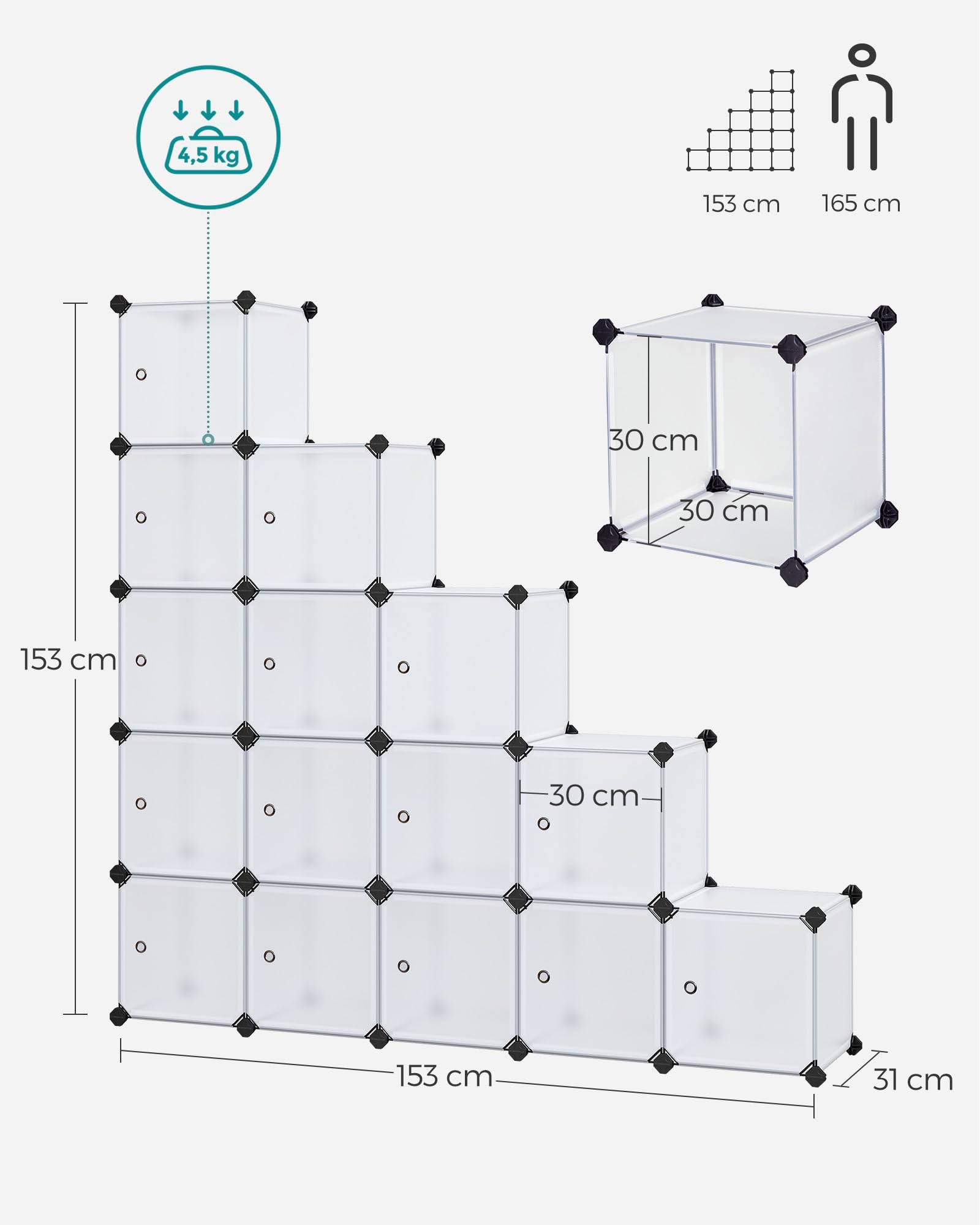 songmics-lpc44bs-steckregal-16-w-rfel-kleiderschrank-aus-kunststoff-mit-t-ren-we image 3
