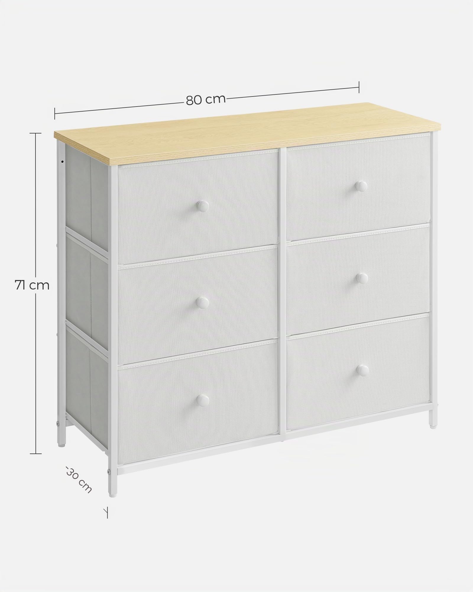 songmics-kommode-lts323w57-6-stoffschubladen-cremewei-eichenfarben image 3