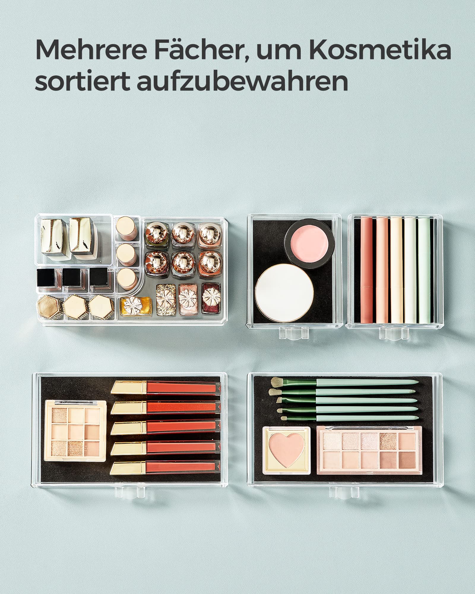 songmics-make-up-organizer-jka001tp-kosmetik-organizer-transparent-mit-4-schubla image 3
