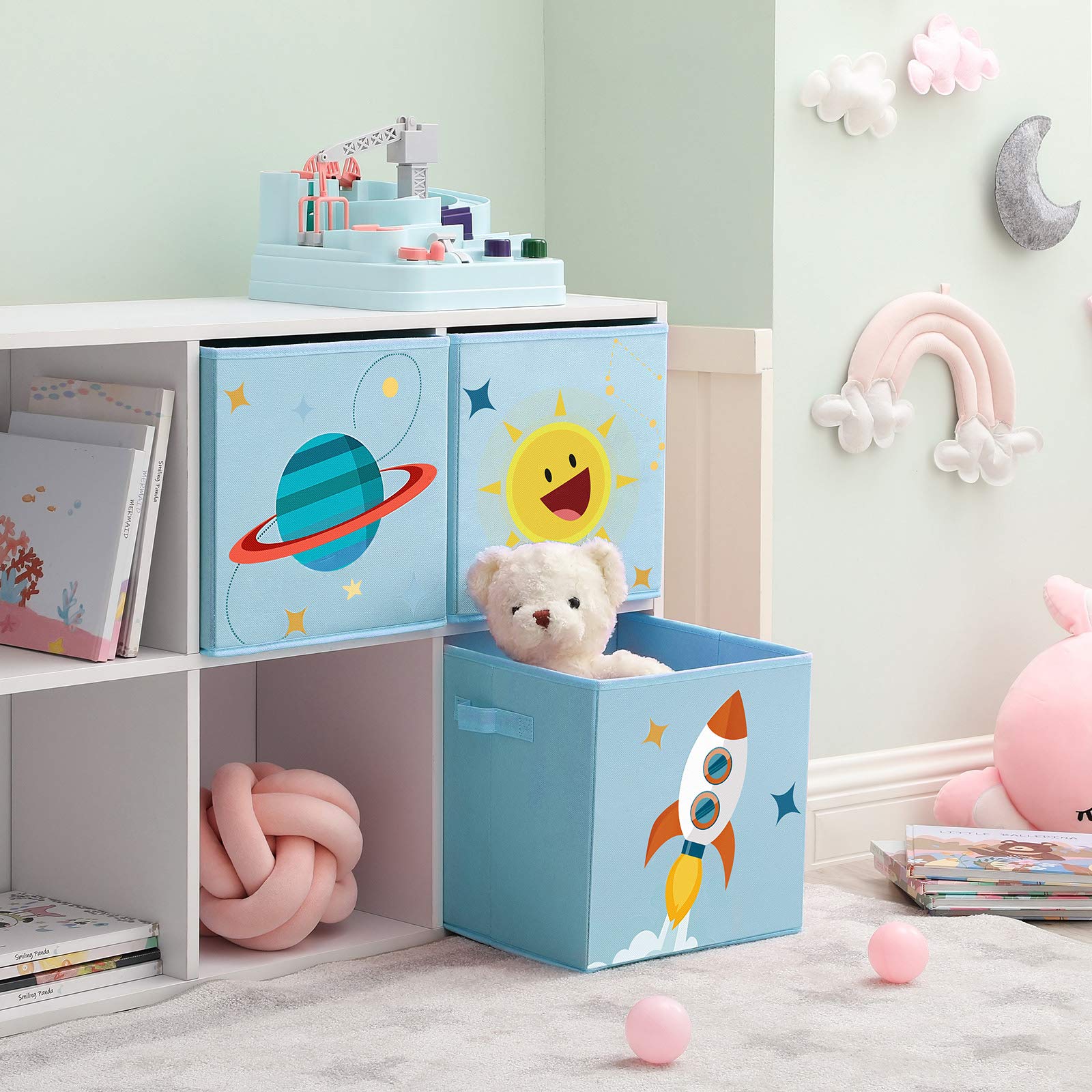 songmics-aufbewahrungsboxen-rfb001b03-3er-set-30x30x30-cm-weltall-blau image 2