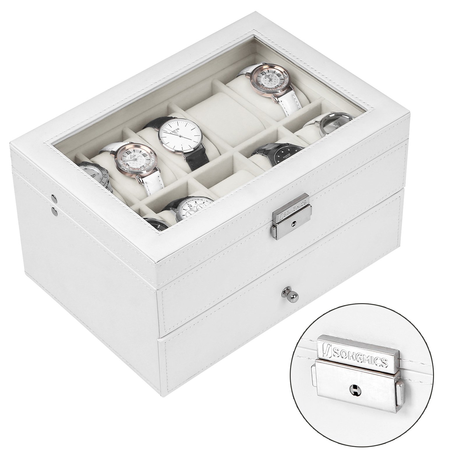 songmics-uhrenbox-jwb201-f-r-20-uhren-uhrenk-stchen-wei image 8