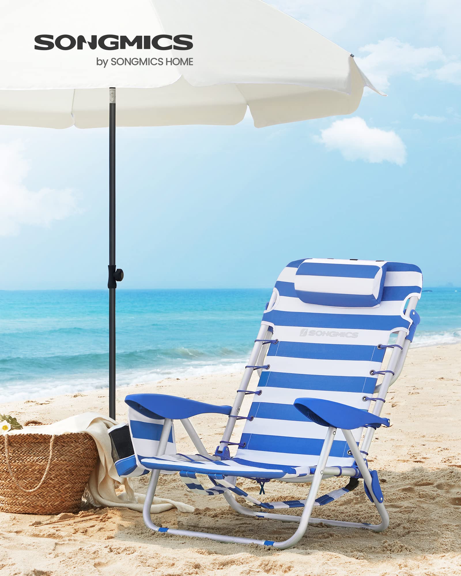 songmics-strandstuhl-gcb62bu-faltbar-blau-wei-mit-schultergurt image 3