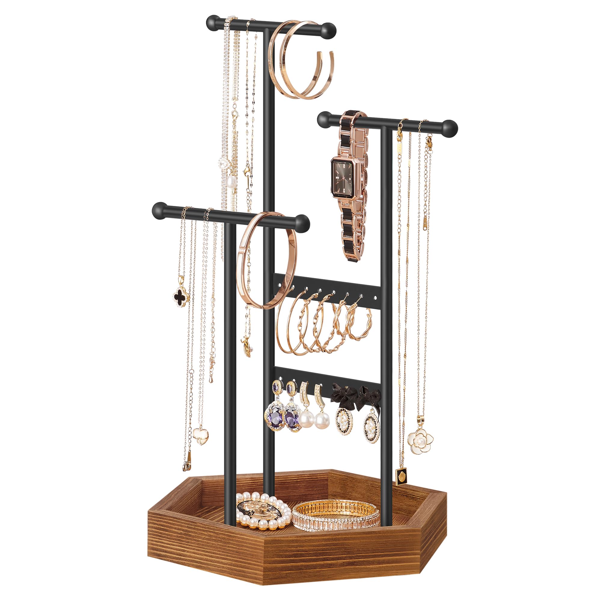 songmics-jjs03cb-schmuckst-nder-4-bereiche-schwarz-karamellbraun image 1
