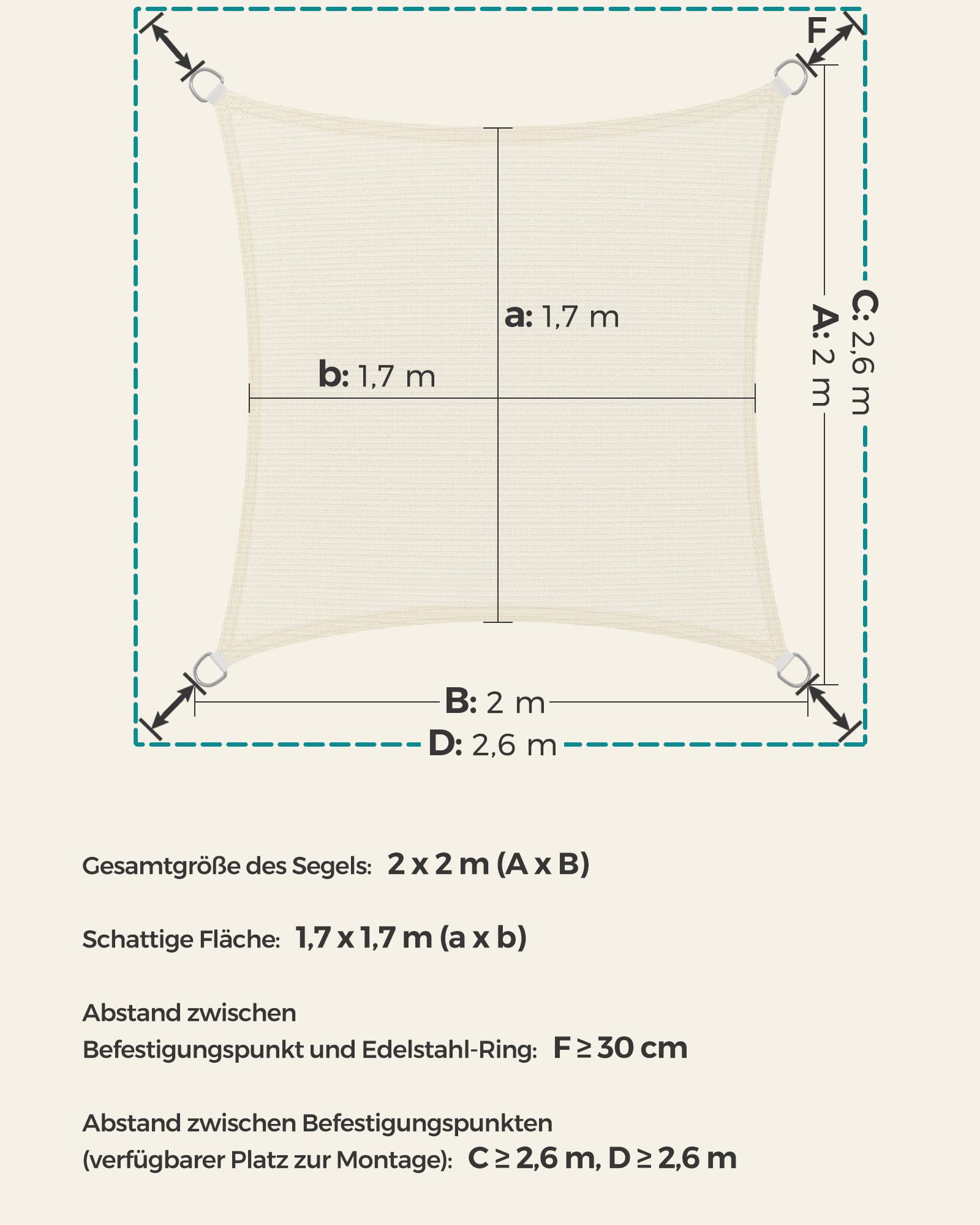 songmics-sonnensegel-2-x-2-m-quadratisch-konkav-beige-gss22iv image 6