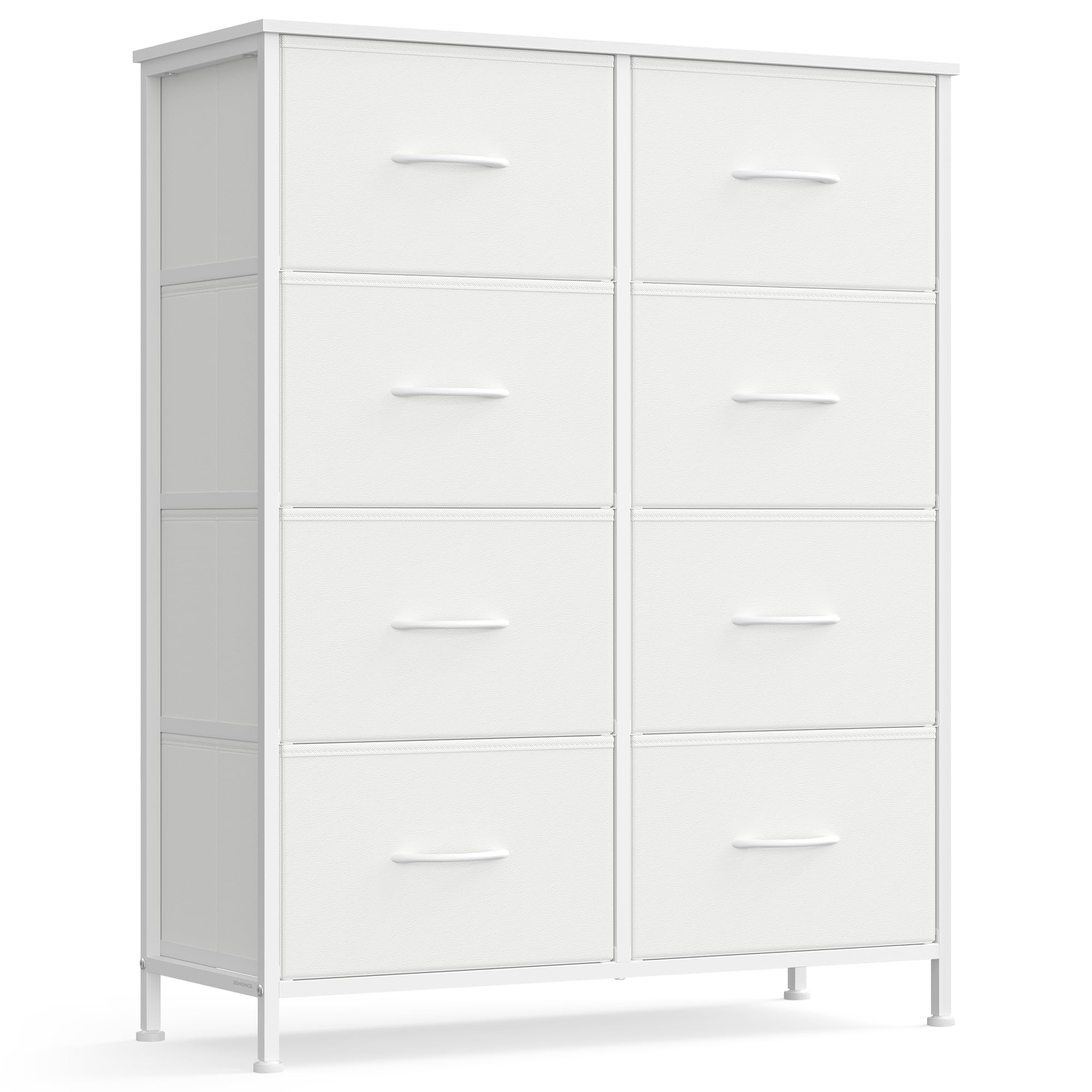 songmics-bellah-kommode-lgs124wh01-mit-8-schubladen-wolkenwei-schneewei image 1