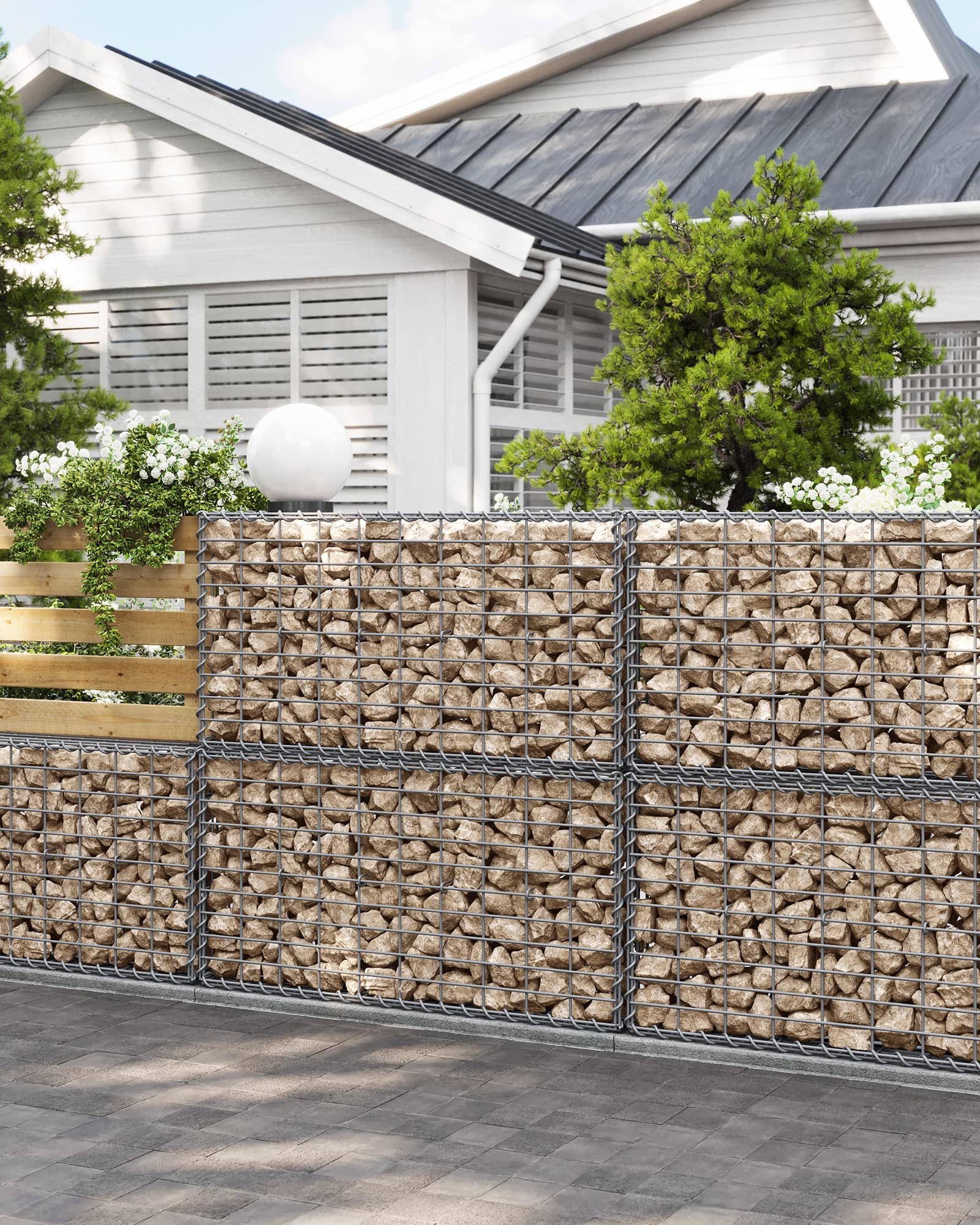 songmics-gabionenkorb-ggb153-steinkorb-100-x-50-x-30-cm-verzinkt-silber image 7